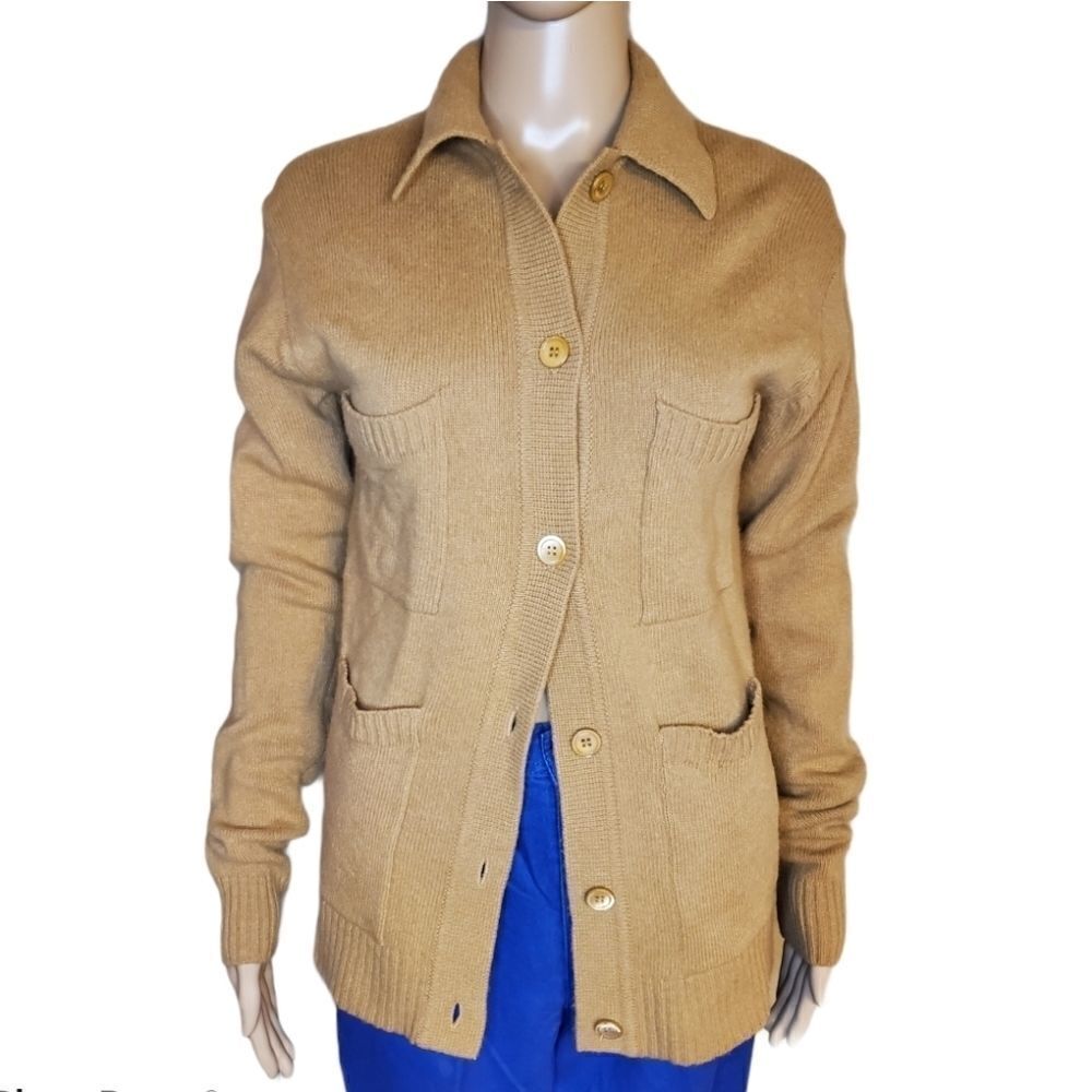 Lord and Taylor vintage 4 pockets 100% Lambswool sweater - Picture 2 of 9